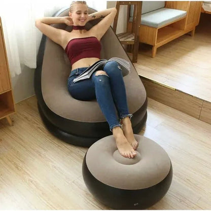 Sofá Inflable con Reposapiés